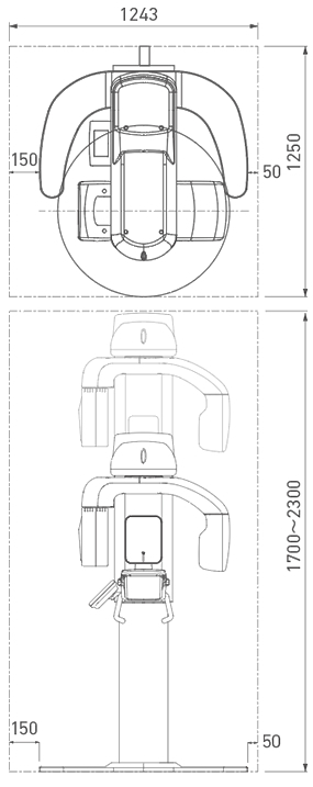 設置寸法・セファロなし